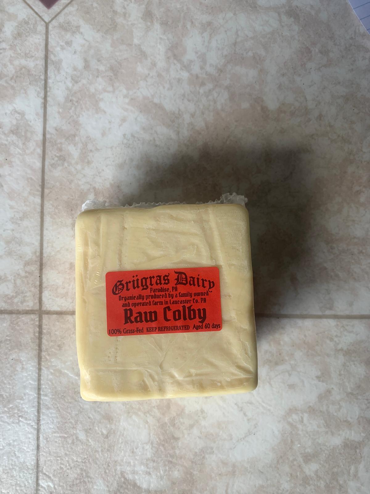 a2/a2 raw colby cheese 1 lb