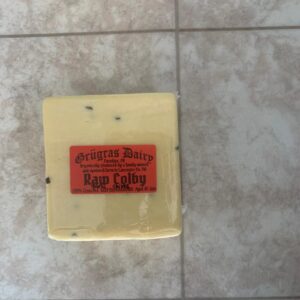 raw a2/a2 raw colby cheese w/garlic chive