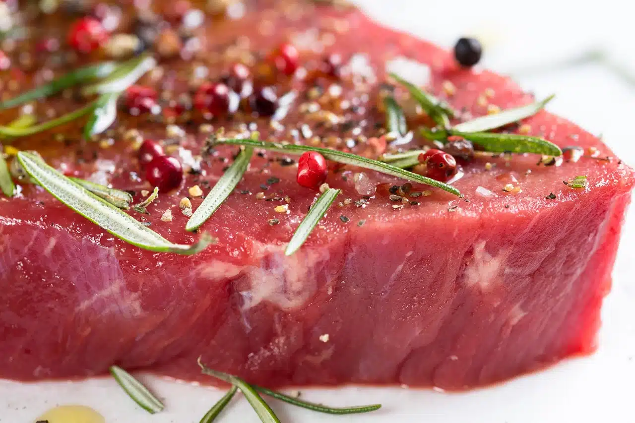 meat, beef, raw, marinated, steak, fresh, meal, barbecue, uncooked, pepper, gourmet, rosemary, preparation, butcher, sirloin, tenderloin, fillet, protein, bbq, grill, red, food, cooking, cow, meat, meat, meat, meat, meat, beef, steak, butcher, protein